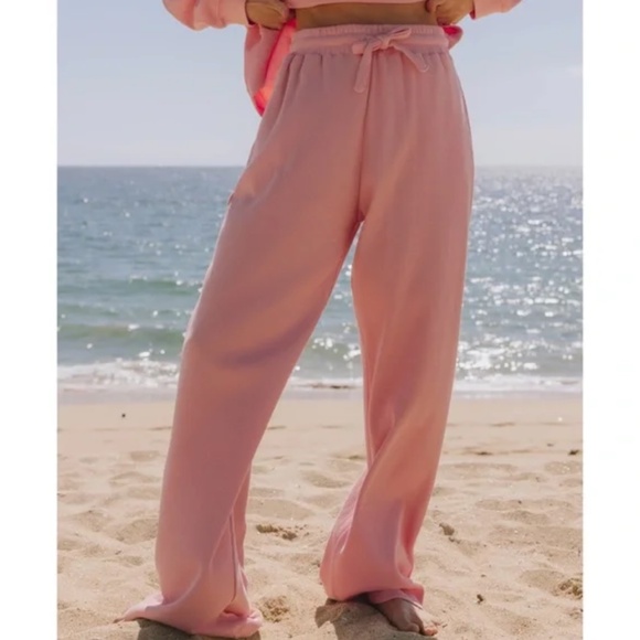 Daily Drills Thermal Resort Pant Dusty Rose Wide Leg Women’s Size XS/S - Picture 2 of 12